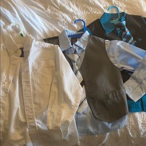 COPY - (4) long sleeve dress shirts for little boy